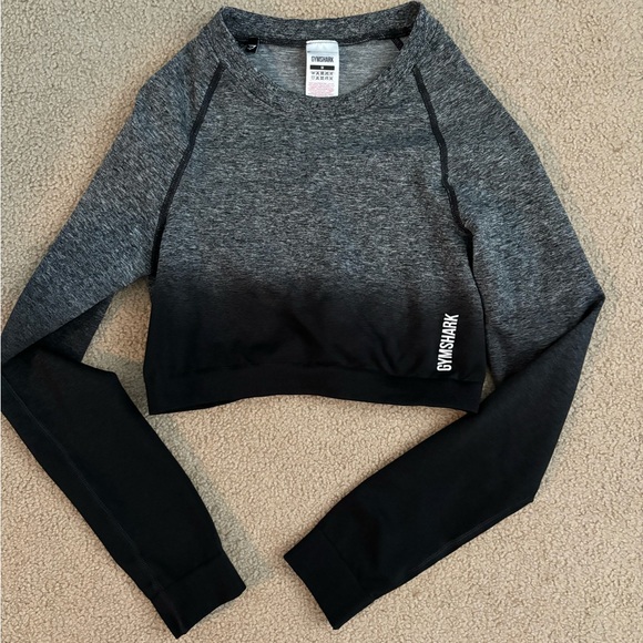 NWOT gymshark size medium cropped seamless ombré workout shirt - Picture 1 of 2